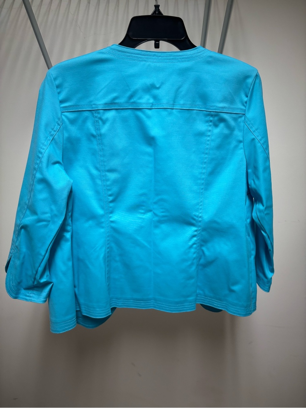 Ruby Rd. Turquoise Round-Neck Button Jacket - Picture 3 of 3